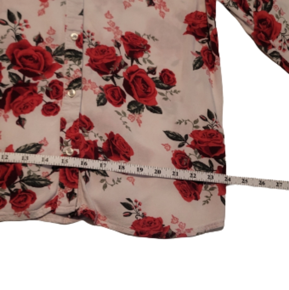 H&M Divided Rose Viscose Plus Size Blouse - Picture 9 of 12